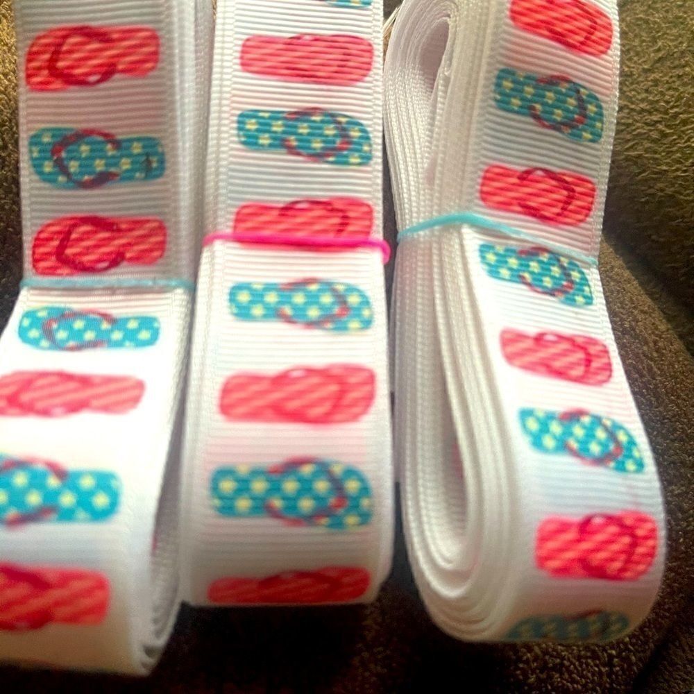Grosgrain Ribbon 7/8” 5 yards 5/$20 flip flops USA